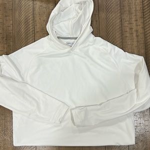 Peter Millar Pine Performance Hoodie Size Medium Color White